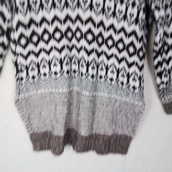 American Eagle‎ Chunky Knit Open Cardigan Size Small Brown, White, Southwest - Picture 7 of 11